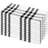 PurpleEssences Homestead Plaid Cloth Napkins – Mitered Corners – Spring Easter Summer – Check Dinner Napkin – Set of 12-100% Cotton – 18×18 Inch – Reusable Washable – Blue and White(Homestead Plaid Black/White)