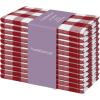 PurpleEssences Homestead Plaid Cloth Napkins – Mitered Corners – Spring Easter Summer – Check Dinner Napkin – Set of 12-100% Cotton – 18×18 Inch – Reusable Washable – Blue and White(Red White)