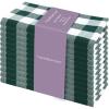 PurpleEssences Homestead Plaid Cloth Napkins – Mitered Corners – Spring Easter Summer – Check Dinner Napkin – Set of 12-100% Cotton – 18×18 Inch – Reusable Washable – Blue and White(Forest Green White)