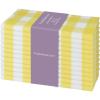PurpleEssences Homestead Plaid Cloth Napkins – Mitered Corners – Spring Easter Summer – Check Dinner Napkin – Set of 12-100% Cotton – 18×18 Inch – Reusable Washable – Blue and White(Yellow White)