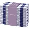 PurpleEssences Homestead Plaid Cloth Napkins – Mitered Corners – Spring Easter Summer – Check Dinner Napkin – Set of 12-100% Cotton – 18×18 Inch – Reusable Washable – Blue and White(Blue White)
