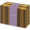 PurpleEssences Homestead Plaid Cloth Napkins – Mitered Corners – Spring Easter Summer – Check Dinner Napkin – Set of 12-100% Cotton – 18×18 Inch – Reusable Washable – Blue and White(Golden Yellow Nut Brown)