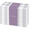 PurpleEssences Homestead Plaid Cloth Napkins – Mitered Corners – Spring Easter Summer – Check Dinner Napkin – Set of 12-100% Cotton – 18×18 Inch – Reusable Washable – Blue and White(Grey White)