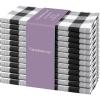 PurpleEssences Homestead Plaid Cloth Napkins – Mitered Corners – Spring Easter Summer – Check Dinner Napkin – Set of 12-100% Cotton – 18×18 Inch – Reusable Washable – Blue and White(Black White)