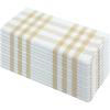 PurpleEssences Homestead Plaid Cloth Napkins – Mitered Corners – Spring Easter Summer – Check Dinner Napkin – Set of 12-100% Cotton – 18×18 Inch – Reusable Washable – Blue and White(Homestead Plaid Beige/White)