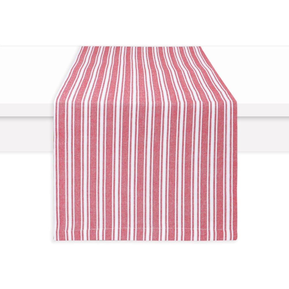 image:imagePurpleEssences French Striped Table Runner 90 inches Long Stripe Runner 14 x 90 Inch 100 Cotton Durable Washable Fabric for Spring Easter Summer Table Decor Blue and WhiteHomestead Stripe Red with White Stripes