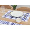 PurpleEssences Buffalo Plaid Placemats, Washable Spill Proof Double Layer Woven Checkered placemat for Dining Table and Kitchen – Spring Easter Summer – 13×19 Inch – Set of 4 – Blue and White(Homestead Plaid – Blue and White)