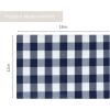 PurpleEssences Buffalo Plaid Placemats, Washable Spill Proof Double Layer Woven Checkered placemat for Dining Table and Kitchen – Spring Easter Summer – 13×19 Inch – Set of 4 – Blue and White(Blue and White)