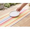 PurpleEssences French Striped Table Runner 90 inches Long Stripe Runner 14 x 90 Inch 100% Cotton – Durable Washable Fabric for Spring Easter Summer Table Decor – Blue and White(Stripe – Multi Colour)