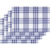PurpleEssences Buffalo Plaid Placemats, Washable Spill Proof Double Layer Woven Checkered placemat for Dining Table and Kitchen – Spring Easter Summer – 13×19 Inch – Set of 4 – Blue and White(Homestead Plaid – Blue and White)